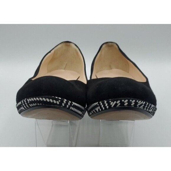 Linea Raffaella Black Suede Geo Designed Heels Pump VERA GOMMA SZ 39.5/8.5 Italy - Picture 9 of 14